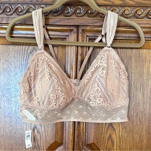 Aerie Show Off Lace Padded Bralette in Toasty XL